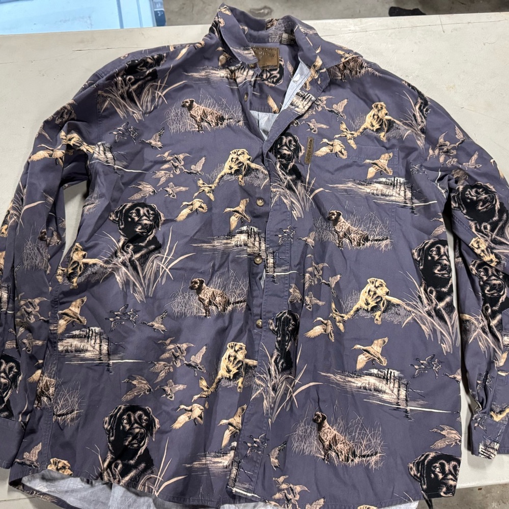 Men's North River Animal Print Casual Shirt - Black and Brown
